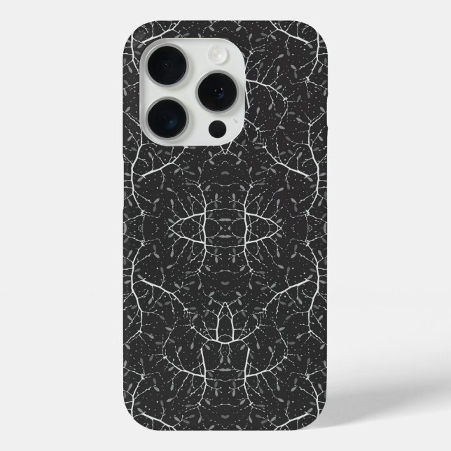 Cute black white tree pattern Case-Mate iPhone case (Back)