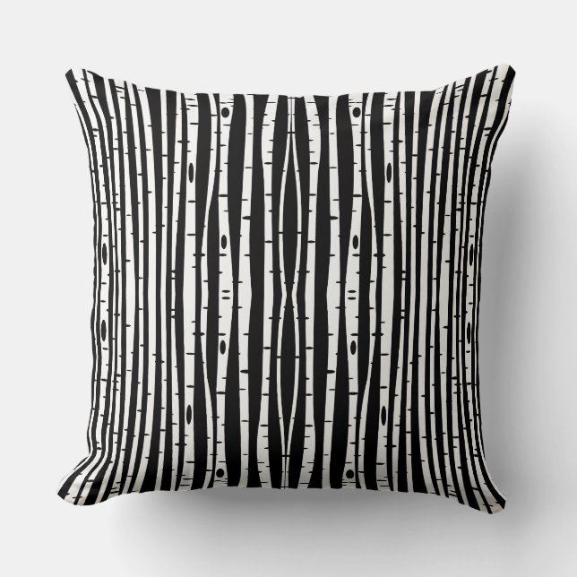 Cute black white tree pattern cushion (Front)