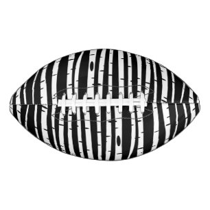 Cute black white tree pattern mouse pad drum stick football