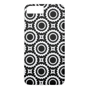 Cute black white zigzag circles pattern iPhone 8 plus/7 plus case