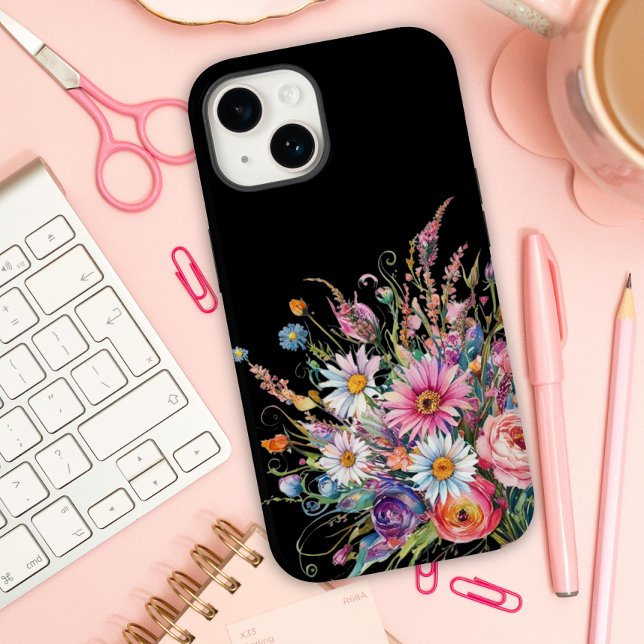 Cute black wildflower Case-Mate iPhone case (Creator Uploaded)