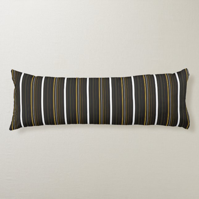Cute black yellow stripes body cushion (Front)