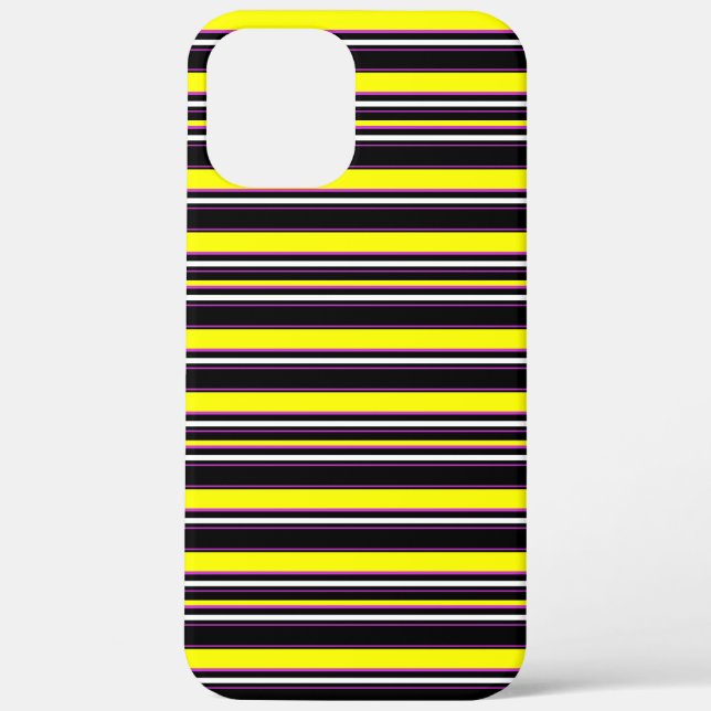 Cute black yellow stripes Case-Mate iPhone case (Back)
