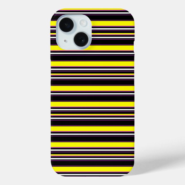 Cute black yellow stripes Case-Mate iPhone case (Back)