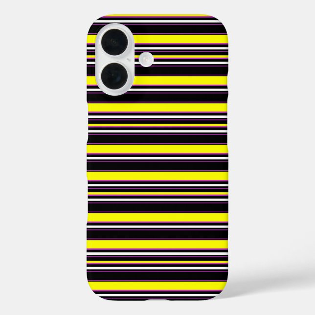 Cute black yellow stripes Case-Mate iPhone case (Back)