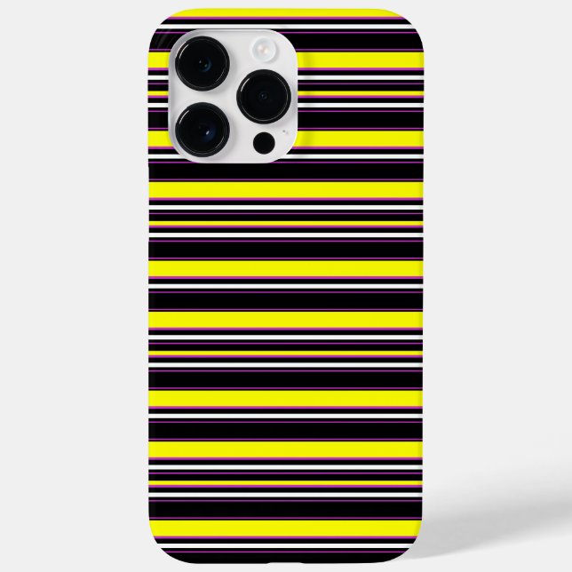 Cute black yellow stripes Case-Mate iPhone case (Back)