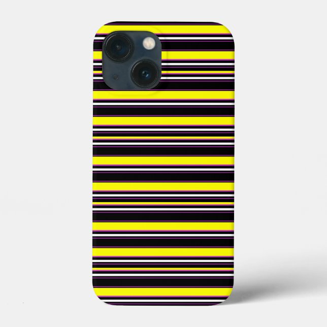 Cute black yellow stripes Case-Mate iPhone case (Back)
