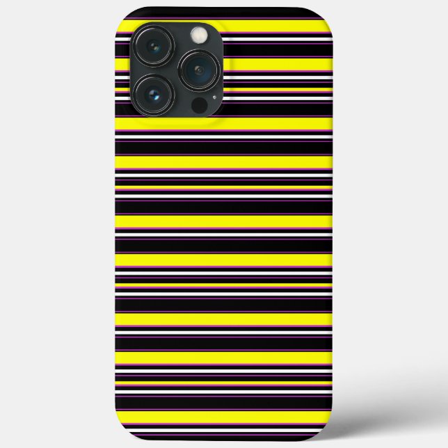 Cute black yellow stripes Case-Mate iPhone case (Back)