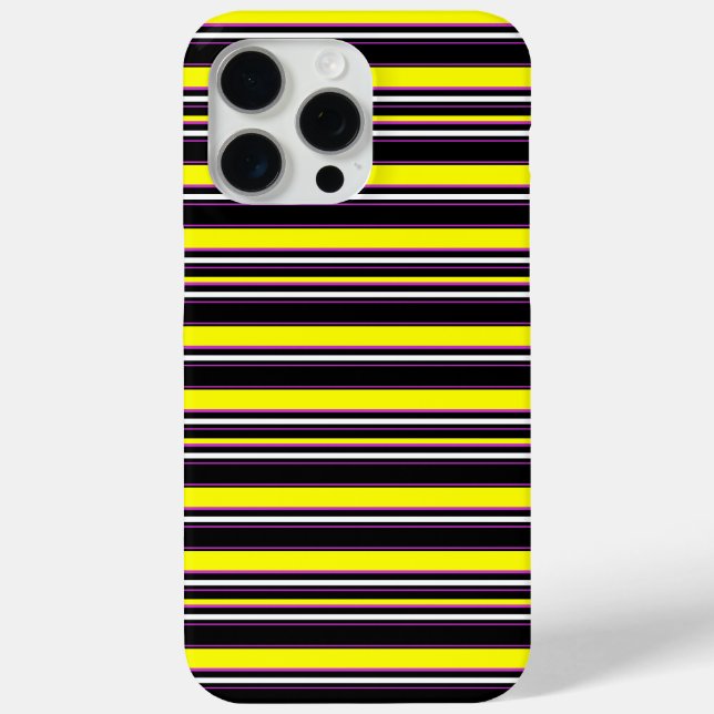 Cute black yellow stripes Case-Mate iPhone case (Back)