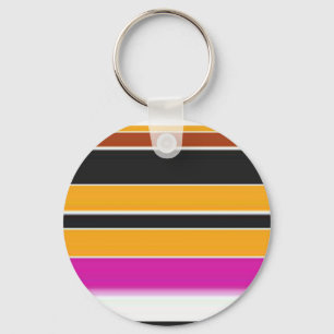Cute black yellow stripes key ring