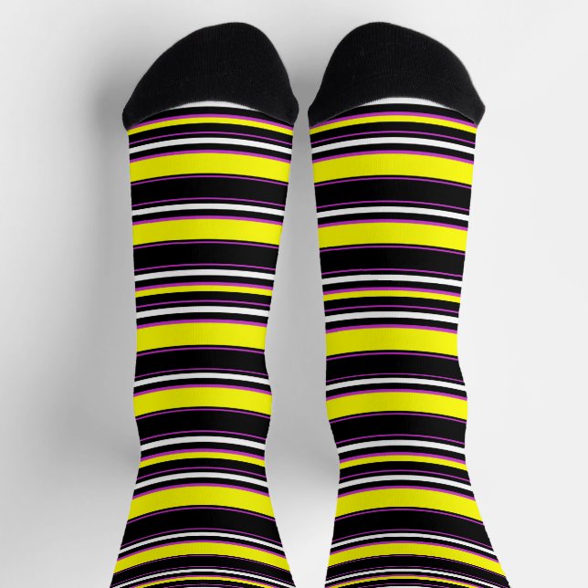 Cute black yellow stripes socks (Top)