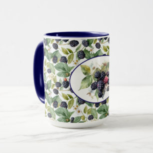 Cute Blackberries Watercolor Mug