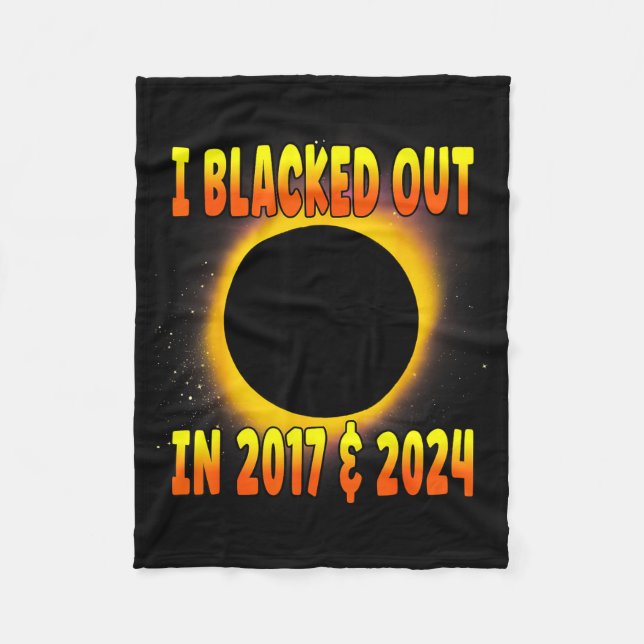 Cute Blacked Out 2017 Total Solar Fleece Blanket (Front)