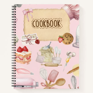 Cute Blank Cookbook to Write Recipes Notebook