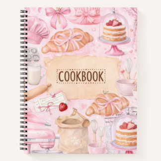 Cute Blank Cookbook to Write Recipes Notebook