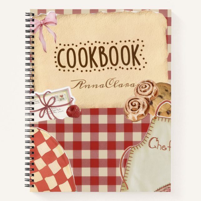 Cute Blank Cookbook to Write Recipes Notebook (Front)