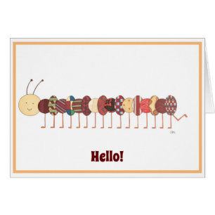 Cute Blank Notecard-Caterpillar #2-Personalise It!