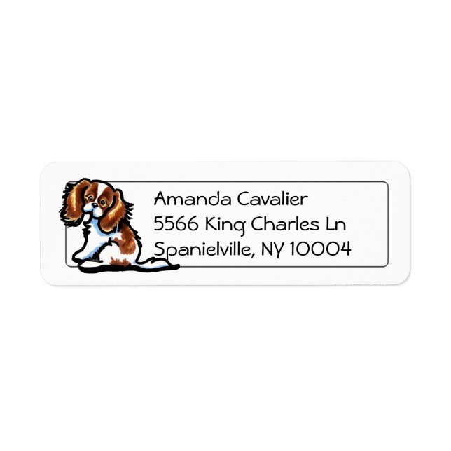 Cute Blenheim CKCS Studio Simple Return Address Label (Front)