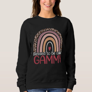 Cute Blessed To Be Called Gammy Rainbow Leopard Mo Sweatshirt