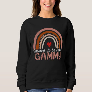 Cute Blessed To Be Called Gammy Rainbow Women Moth Sweatshirt