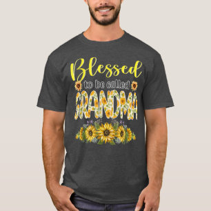 Cute Blessed To Be Called Grandma Sunflowers Grand T-Shirt