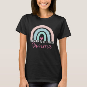 Cute Blessed To Be Called Gumma Boho Rainbow Mom G T-Shirt
