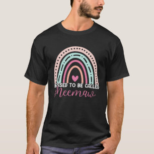 Cute Blessed To Be Called Meemaw Rainbow Mom Grand T-Shirt