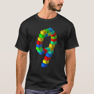 Cute Block Building 9th Birthday 9 Years Old Boys T-Shirt