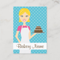 Cute Blonde Baker Woman Illustration