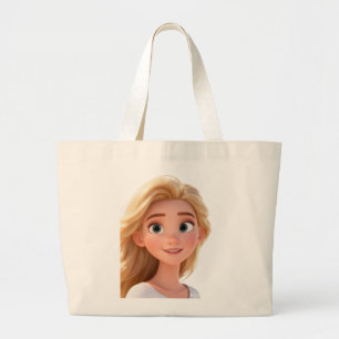 Cute Blonde Cartoon Girl Tote Bag Kawaii Charact