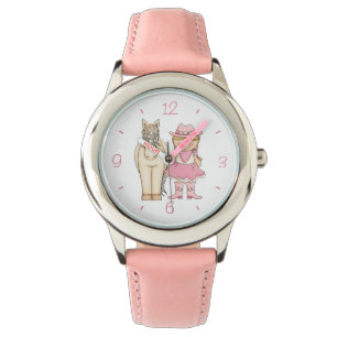Cute Blonde Cowgirl and Cream Horse Watch