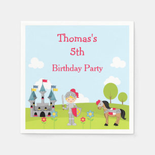 Cute Blonde Knight 'I went to' Napkin