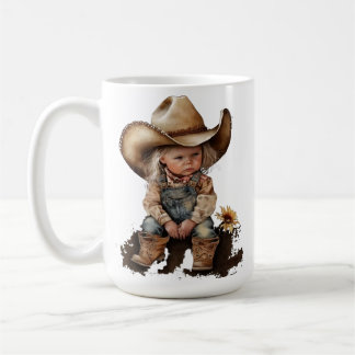 CUTE BLONDE LITTLE POUTY COUNTRY GIRL COFFEE MUG