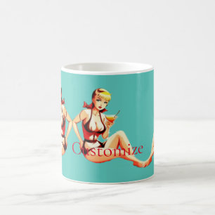 Cute Blonde Martini Bikini Girl Thunder_Cove Coffee Mug