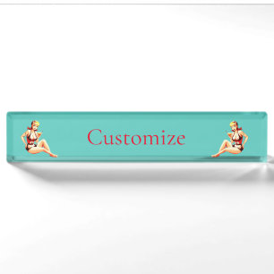 Cute Blonde Martini Bikini Girl Thunder_Cove Nameplate