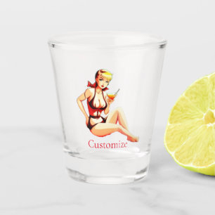 Cute Blonde Martini Bikini Girl Thunder_Cove  Shot Glass