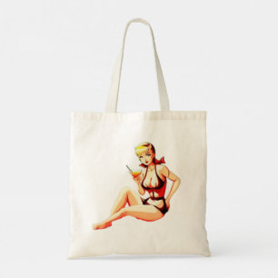 Cute Blonde Martini Bikini Girl Thunder_Cove  Tote Bag