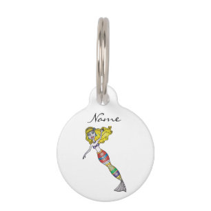 Cute Blonde Mermaid Thunder_Cove Pet Tag