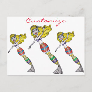 Cute Blonde Mermaid Thunder_Cove Postcard