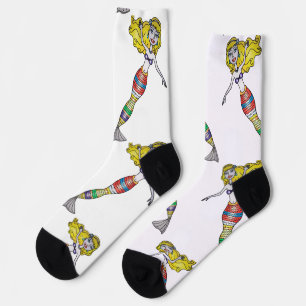 Cute Blonde Mermaid Thunder_Cove Socks