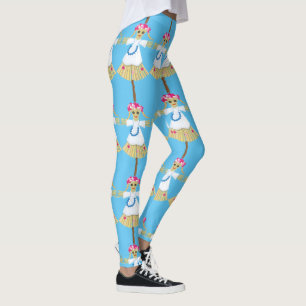 Cute Blonde Pigtails Scarecrow Leggings