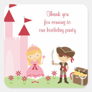Cute Blonde Princess and PIrate Stickers