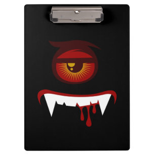 Cute blood monster face clipboard