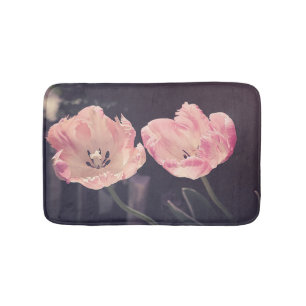 Cute Blooming Tulips -Personalised Bath Mat