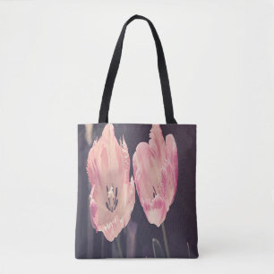 Cute Blooming Tulips -Personalised Tote Bag