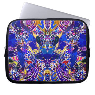 Cute blue abstract elements  laptop sleeve