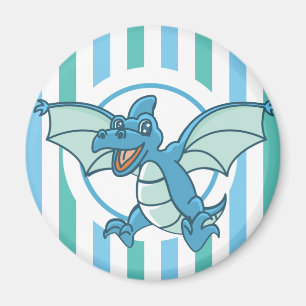 Cute Blue and Green Dragon Dinosaur Magnet