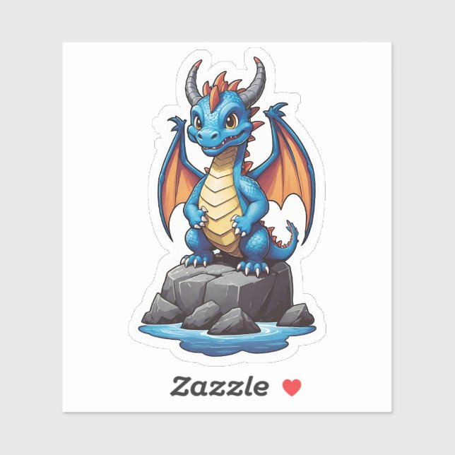 Cute Blue and Orange Dragon (Sheet)