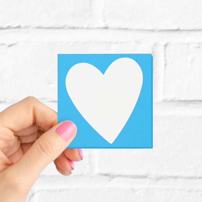 Cute Blue and White Heart  Post-it Notes (Creator Uploaded)