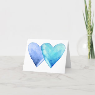 Cute Blue Aqua New Baby Folded Card